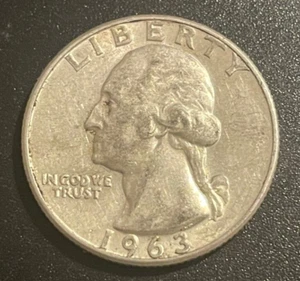 George Washington Quarter 1963-D 90 % plata  - Imagen 1 de 4