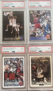 Shaquille O'Neal 4 Card PSA 9 Graded Rookie Lot Newly Graded See Pictures - Picture 1 of 2