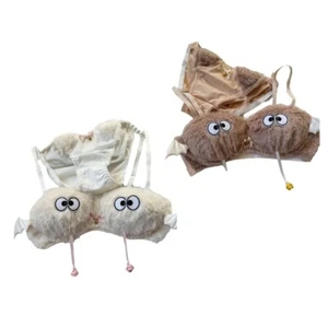 Cartoon Anime Lingerie Soft Underwear Comfortable Plush Bra Panty Set - Picture 1 of 14