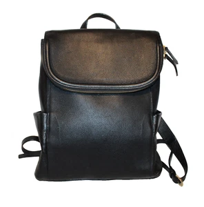 Bolso Mochila Cartera Nordstrom Negro Guijarro Cuero Genuino - Imagen 1 de 14