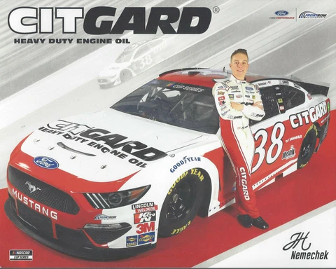 2020 JOHN HUNTER NEMECHEK "CITGARD DAYTONA 500" #38 NASCAR CUP SERIES POSTCARD Cover