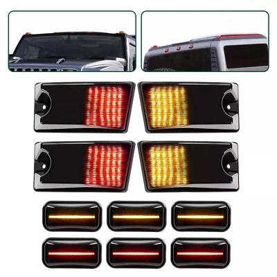 10 piezas LED Cabina Luz de techo Marcador Lámparas de techo Humo para Hummer H2 SUT 2003-2009 Foto 1 de 4
