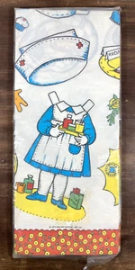 Vintage JOAN WALSH ANGLUND 1975 Party TABLE COVER 60" x 102" Paper Doll Cloth - Picture 1 of 11
