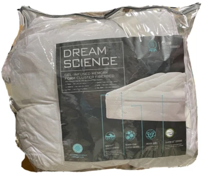 Dream Science by Martha Stewart Gel Enhanced Memory Foam Fiberbed - FULL - White - Image 1 of 4
