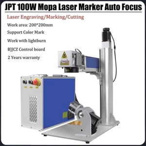 JPT 100W M7 Mopa Fiber Laser Marking Machine Rotary Auto focus EZCAD2 200*200mm - Bild 1 von 15