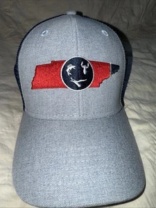 GooutdoorTN Hat Cap Tennessee Logo Navy Blue Gray Red East TN Fishing Hunting - Picture 1 of 10