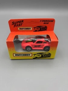 1994 Matchbox Super Fast #7 Porsche 959 "RAGE" in European box UNPUNCHED Sealed! - Picture 1 of 3