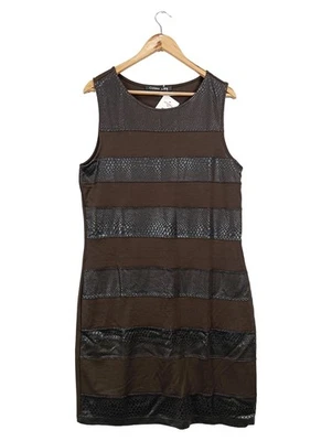 COSIMA BY NO1 Strickkleid Damen 38 M Braun Elegant Tierdruck Midikleid - Bild 1 von 4