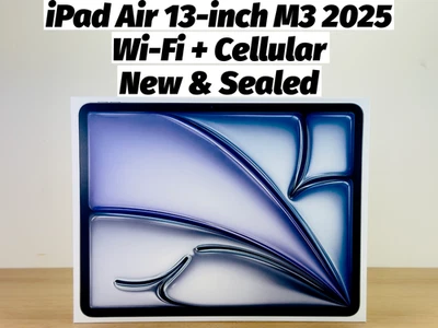 Apple iPad Air 13-inch 2025 M3 128GB Wi-Fi 6E + 5G Cellular -Grey- New & Sealed - Image 1 of 4