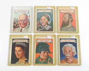 Lot of (6) 1967 Topps Who Am I Cards Albert Einstein Napoleon Eisenhower - Picture 1 of 2
