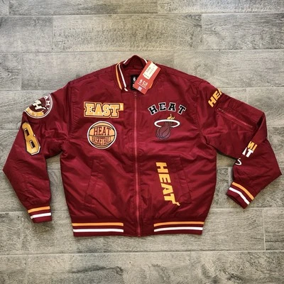 New Ultra Game NBA Miami Heat Red Bomber Jacket Full Zip Men's Size XL - $89.95 - Image 1 of 4
