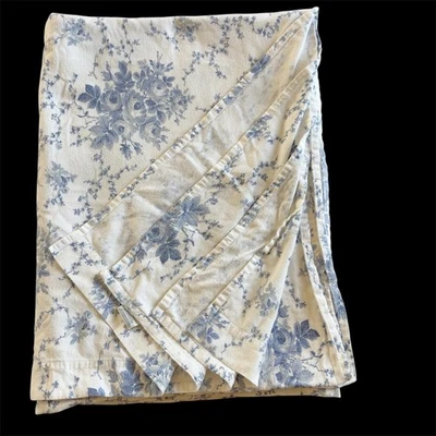 Sábana plana de franela floral azul rosa matrimonial Laura Ashley y 2 fundas estándar Foto 1 de 4