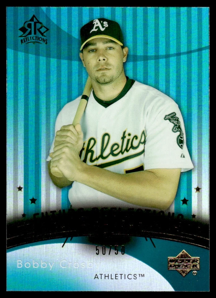 2005 Upper Deck Reflections Bobby Crosby 50/50 Oakland Athletics #142 - Image 1 of 2