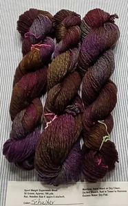 3 Knäuel handbemalt Superwash Wolle Sport Garn Stricken Weben USA Neu mit Etikett Schuster - Bild 1 von 1