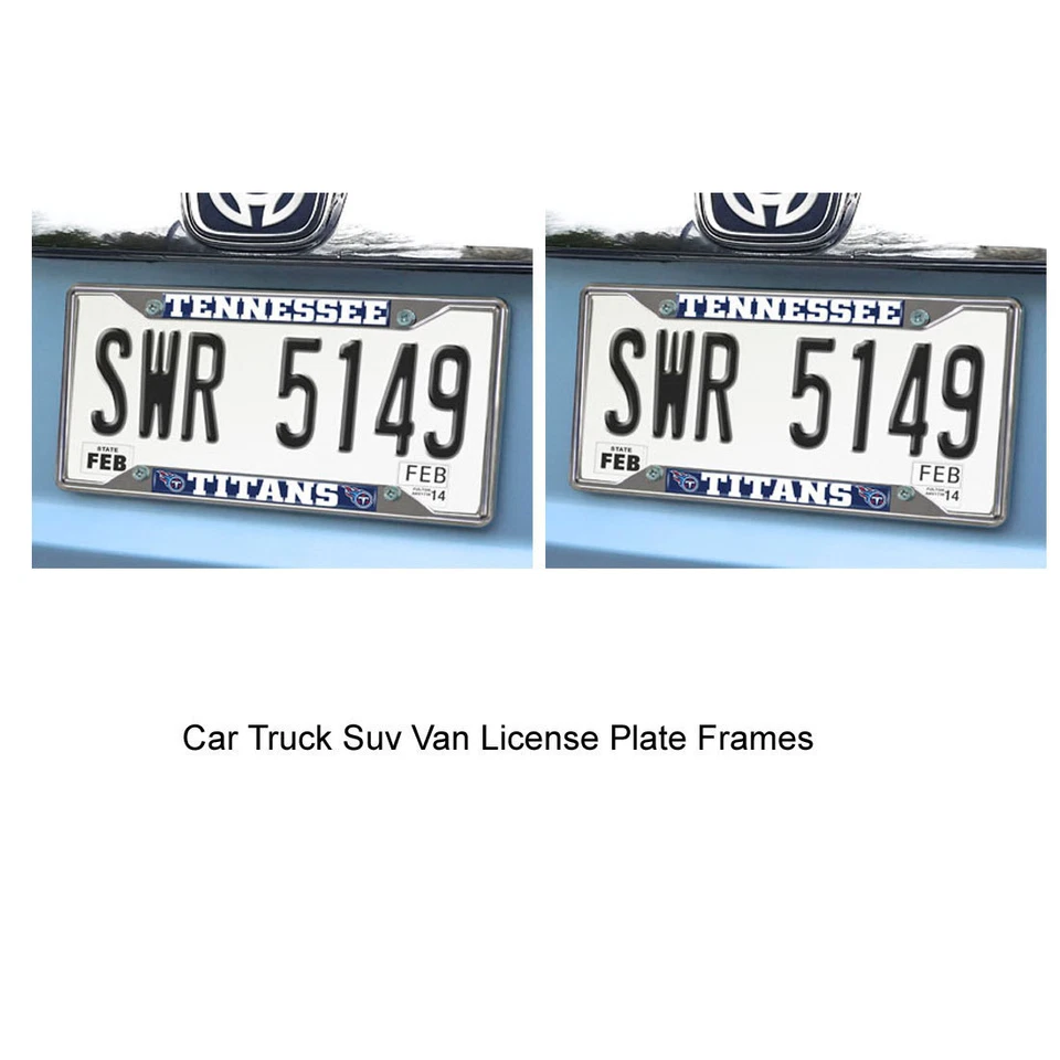 FANMATS 21391 Tennessee Titans Chrome Metal License Plate Frame Team Colors