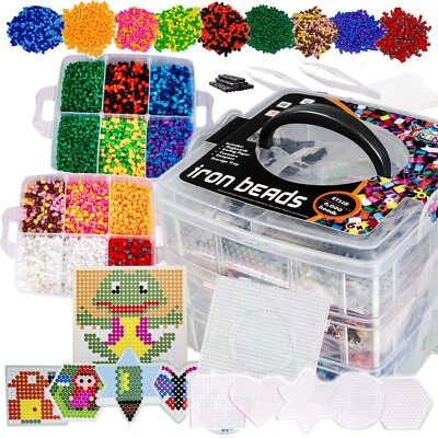 Bügelperlen 6000 Midi Ø 5 mm Muster und Schablonen Beads Steckperlen Perlen - Bild 1 von 4