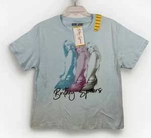Britney Spears T Shirt Ladies Medium Short Sleeve Blue Official Merchandise NWT - Picture 1 of 18