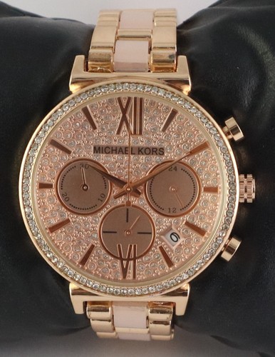 Bellissimo orologio da polso Michael Kors donna quarzo quadrante argento 'data' ottimo funzionante