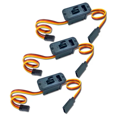 3x Ein/Aus On/Off Schalter Schalterkabel JR Graupner Futaba mit Ladebuchse 22AWG - Bild 1 von 4