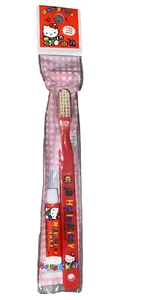 Vintage Sanrio Hello Kitty Toothbrush With Mini Toothpaste Set 1990 NEW Japan - Picture 1 of 7