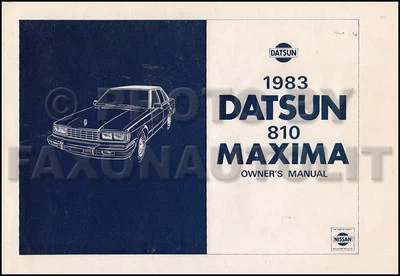 Manuale Dell'Proprietario Originale OEM Datsun 810 Maxima 1983 - Immagine 1 di 2