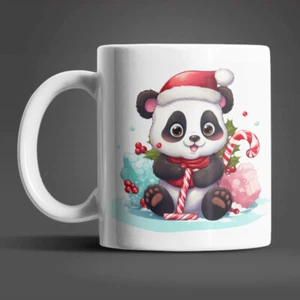 Tazza caffè dolce natale panda tazza tè idea regalo 330 ml - Foto 1 di 4