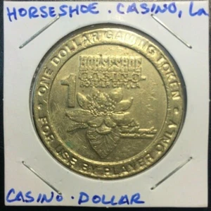 Vintage 🔥 Gaming Dollar Token 🎴 Horseshoe Casino ✨ Bossier City Louisiana 💖 - Bild 1 von 2
