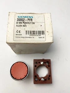 Siemens 22mm B02-BFR Push Button Flush Red New - Photo 1/4