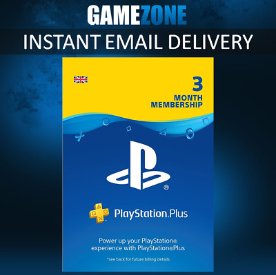 90 Days PlayStation Plus PSN Membership UK - PS Store 3 Month Code - PS4 Instant • 25.74£
