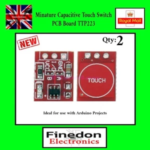 2x TTP223 Mini Capacitive Touch Switch Button Self-lock/No-lock Module Arduino - Picture 1 of 4