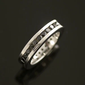 Danish Silver Ring w/ Zircons - Lund Copenhagen - Picture 1 of 1