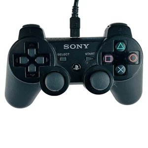 Sony Playstation 3 PS3 controller originale OEM Ps3 nero CECHZC1U cablato LEGGI - Foto 1 di 4