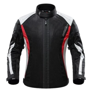 Summer Motorcycle Jacket Air Net Mesh Breathable Body Protection Armour Coat - Picture 1 of 16