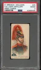 1910 E1 Breisch-Williams Army Cards #25 U.S. Light Artillery PSA 2