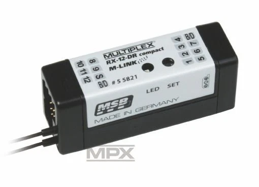 Multiplex Empfänger RX12DR compact MLINK 2,4 GHz - 55821 - Bild 1 von 1