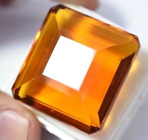 Lab Created 134.35 Ct Splendid Golden Yellow Citrine GGL Certified AAA+ Gemstone - Picture 1 of 5