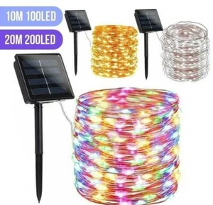 Solar String Lights Waterproof Copper Wire Fairy Lights for Garden Outdoor Decor - Picture 1 of 31