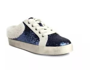 NIB INTERNATIONAL CONCEPTS Little Girls Mara Sneakers Blue Sequins Sherpa $50 - Picture 1 of 7