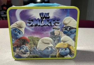 NUEVA Fiambrera de Metal Sellada Amarilla/Azul Coleccionable 2011 Película Los Pitufos Lata - Imagen 1 de 6