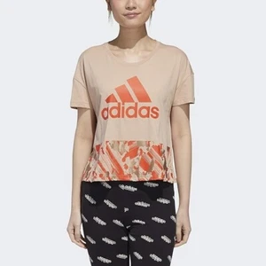 Adidas x Zoe Saldana Collection Women's Cropped Tee Women's, Beige, Size M - Picture 1 of 1