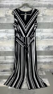 INC International Concepts 0X Striped Sleeveless Jumpsuit 