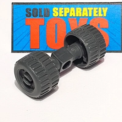 Vtg GI Joe Road Toad FRONT WHEELS original 1987 vehicle gray small tire part - Image 1 of 4
