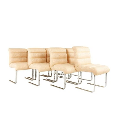 Preview Mid Century Cantilevered Dining Chairs - Set of 10 Cover