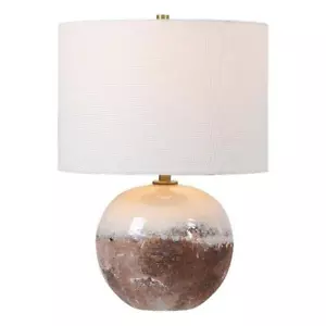 Uttermost Durango Terracotta and Iron Accent Lamp in Brown/White - Picture 1 of 8