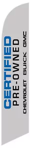 Certified Pre-owned Buick Chevy GMC 12ft Feather Banner Swooper Flag - FLAG ONLY - Picture 1 of 1