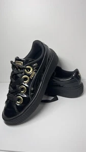 Women PUMA Patent Platform Shoes Sneakers  Sz 6.5/37 - Picture 1 of 10