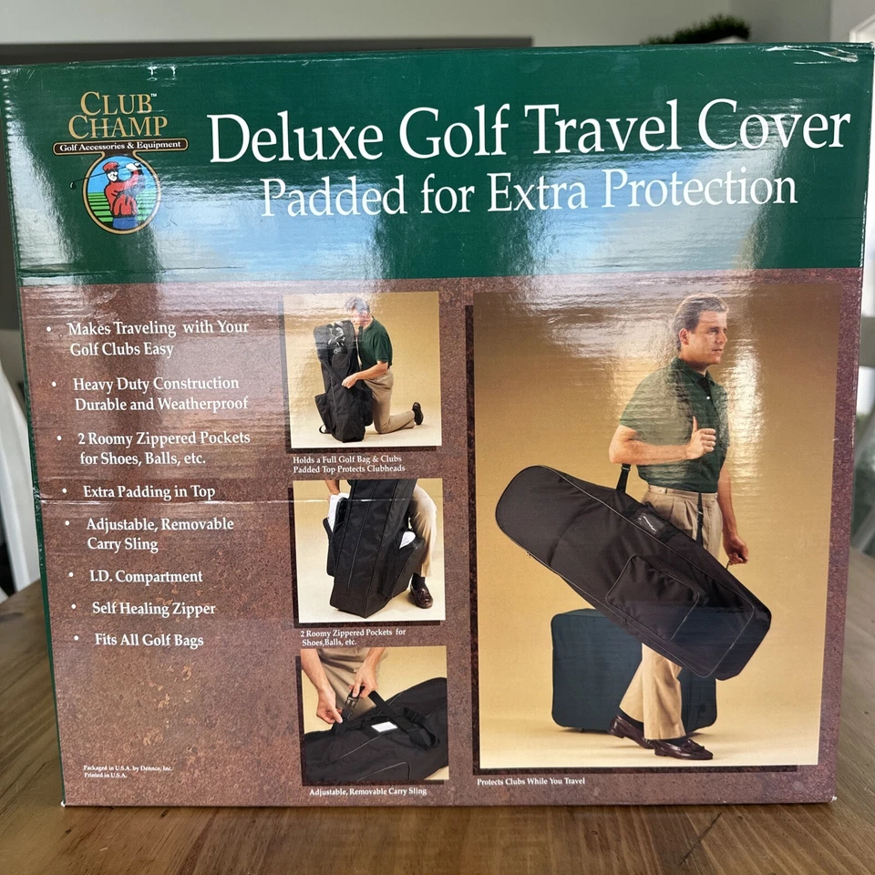 Deluxe Golf Bag Travel Cover Padded for Extra Protection by Club Champ