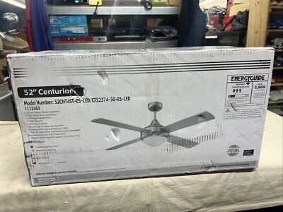 American Lighting 52” 52cnt4st-es-led Stainless Steel Ceiling Fan 1112363 - Image 1 of 3