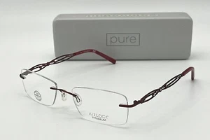 PURE 204 604 Burgundy / Demo Lenses 53mm Eyeglasses - Picture 1 of 4