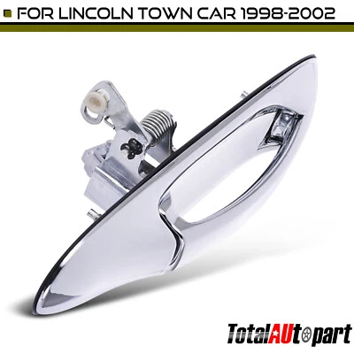Maçaneta externa cromada para carro Lincoln Town 1998-2002 passageiro dianteiro direito - Imagem 1 de 4